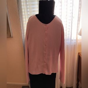 Hillard & Hanson cardigan. Size XL. Pink.